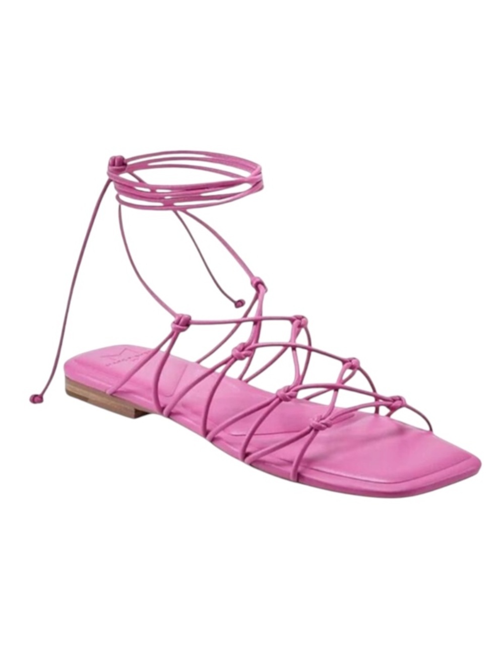 Marc Fisher LTD Hot Pink Ankle Wrap Lace-Up Sandals Size 7